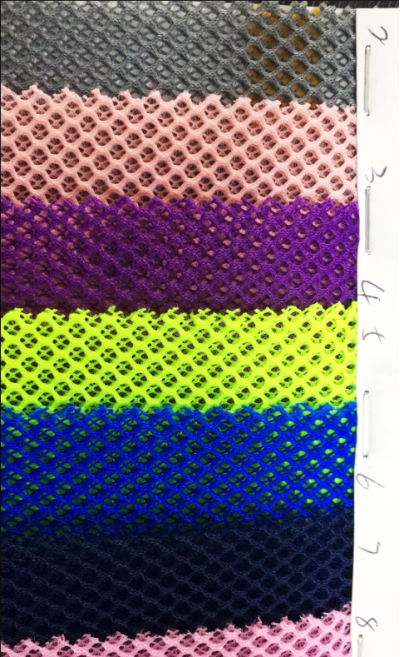 DG-XHFZ   普通280g  三明治網眼布   3D三層網布    100%滌綸   200-210（g/㎡)  54寸   精梳   硬網 挺身 粗網 細節-16